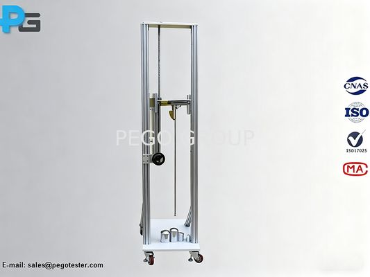 ค้อนกระแทกลูกตุ้ม IK01 ถึง IK11 พร้อมหัวกระแทกเหล็กและโพลีเอไมด์ สำหรับทดสอบความแข็งแรงทางกล 220V, 50/60Hz