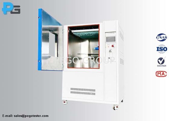 IEC60529 ห้องทดสอบฝนตั้งด้วยสแตนเลส SUS304 และ PLC การควบคุมจอสัมผัสสําหรับการทดสอบ IPX1 IPX2