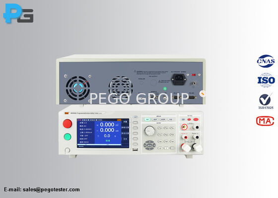 เครื่องทดสอบความปลอดภัยรถยนต์ที่สามารถเขียนโปรแกรมได้ ด้วยอุปกรณ์ 4 ใน 1 เครื่องแสดงภาพ TFT ขนาด 7 นิ้ว และอินเตอร์เฟซ PLC สําหรับการทดสอบไฟฟ้าที่ครบวงจร